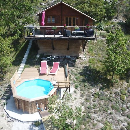 Chalet Sur Pilotis Avec Piscine Privee Lucéram Exterior foto